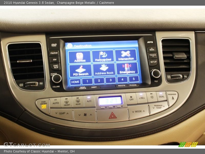Controls of 2010 Genesis 3.8 Sedan