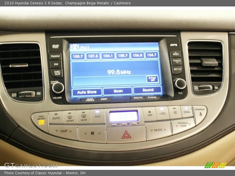 Audio System of 2010 Genesis 3.8 Sedan