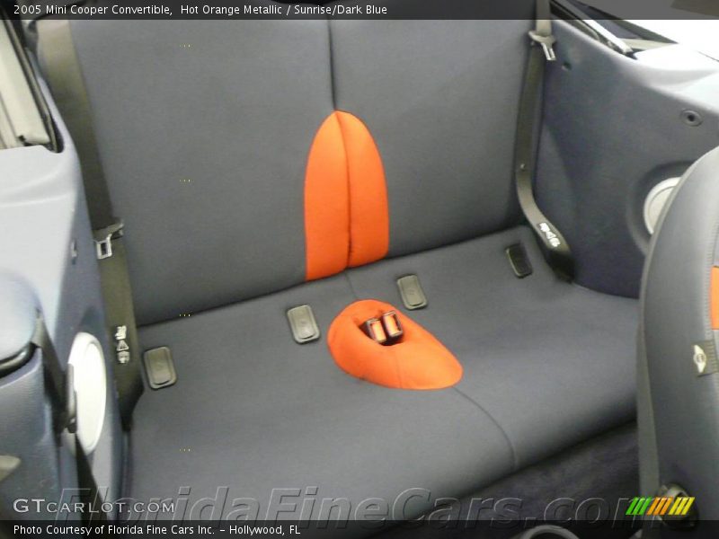 Hot Orange Metallic / Sunrise/Dark Blue 2005 Mini Cooper Convertible