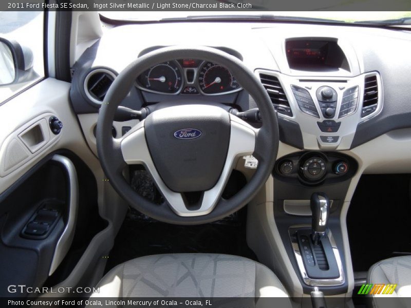 Ingot Silver Metallic / Light Stone/Charcoal Black Cloth 2011 Ford Fiesta SE Sedan