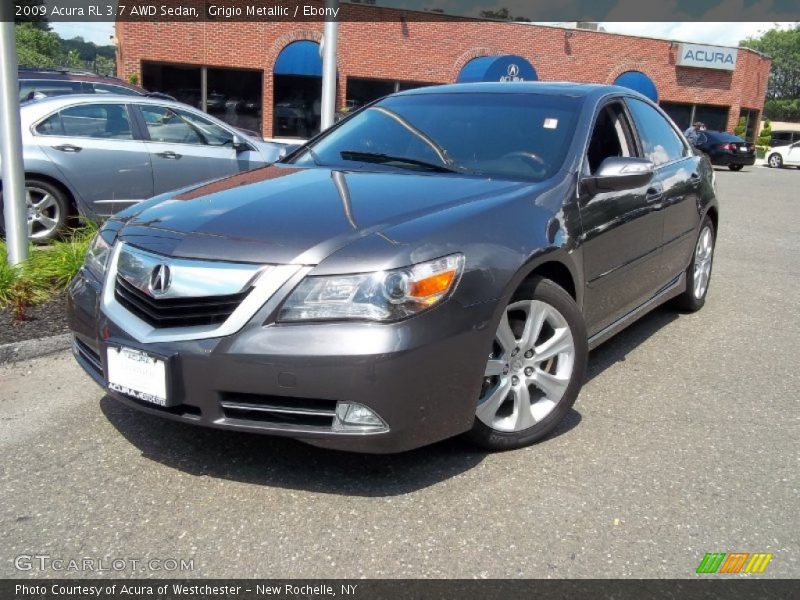 Grigio Metallic / Ebony 2009 Acura RL 3.7 AWD Sedan