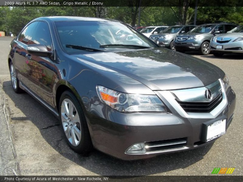 Grigio Metallic / Ebony 2009 Acura RL 3.7 AWD Sedan