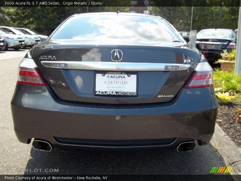 Grigio Metallic / Ebony 2009 Acura RL 3.7 AWD Sedan