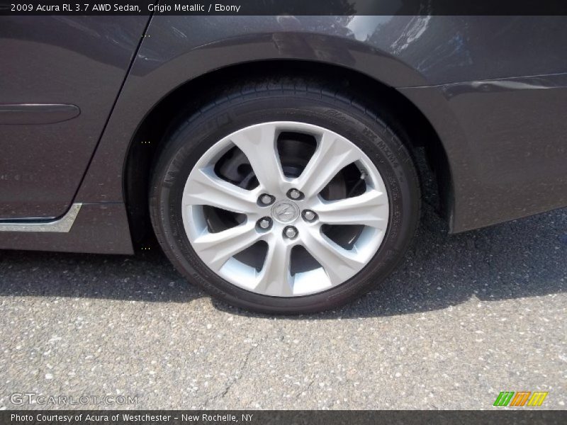 Grigio Metallic / Ebony 2009 Acura RL 3.7 AWD Sedan