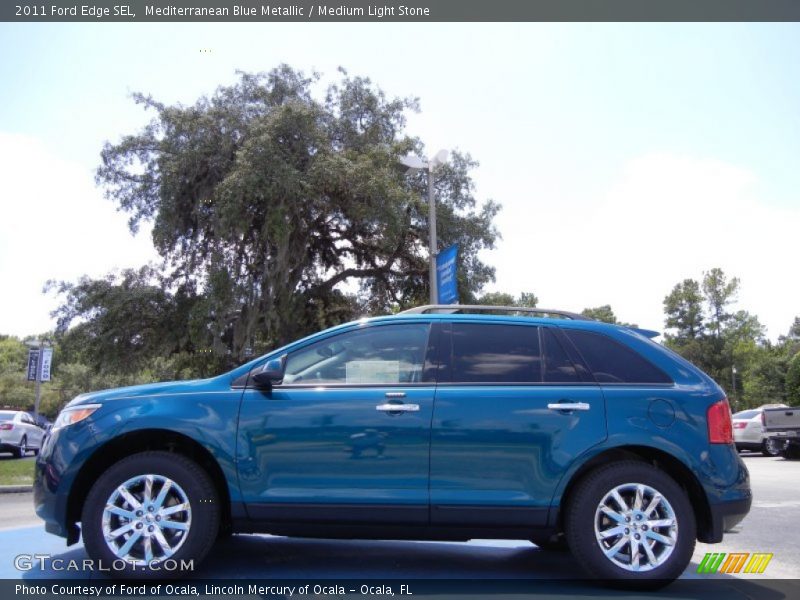 Mediterranean Blue Metallic / Medium Light Stone 2011 Ford Edge SEL