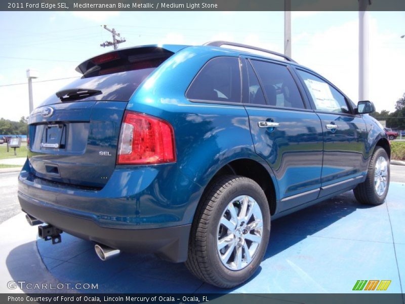 Mediterranean Blue Metallic / Medium Light Stone 2011 Ford Edge SEL