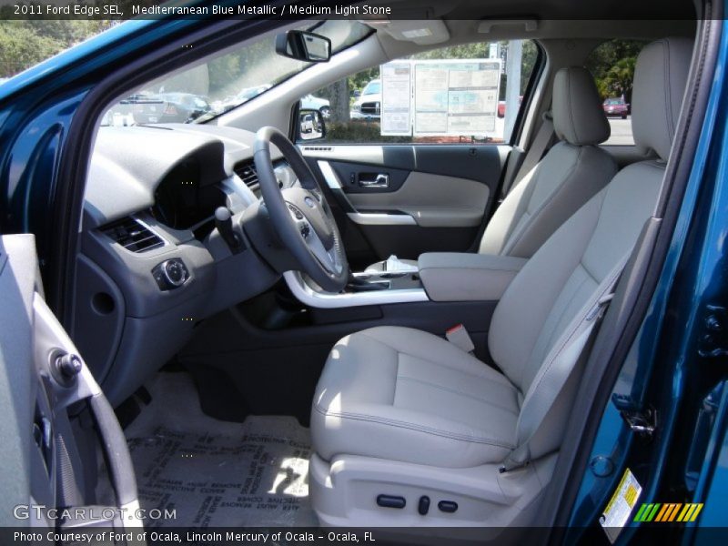 Mediterranean Blue Metallic / Medium Light Stone 2011 Ford Edge SEL