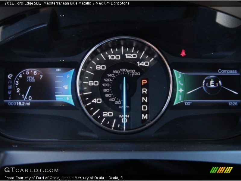 Mediterranean Blue Metallic / Medium Light Stone 2011 Ford Edge SEL