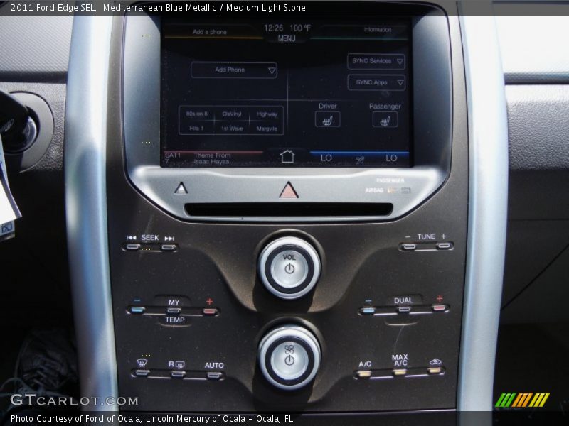 Mediterranean Blue Metallic / Medium Light Stone 2011 Ford Edge SEL