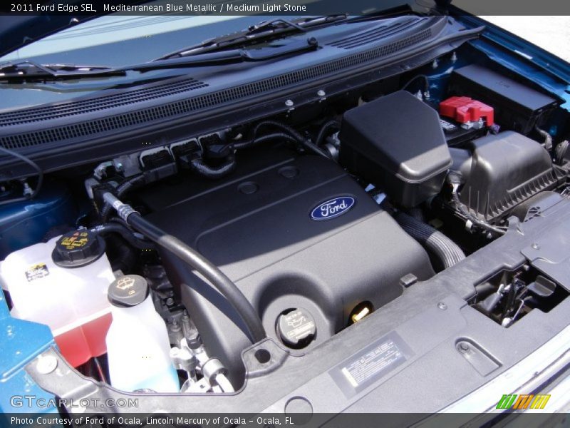 Mediterranean Blue Metallic / Medium Light Stone 2011 Ford Edge SEL