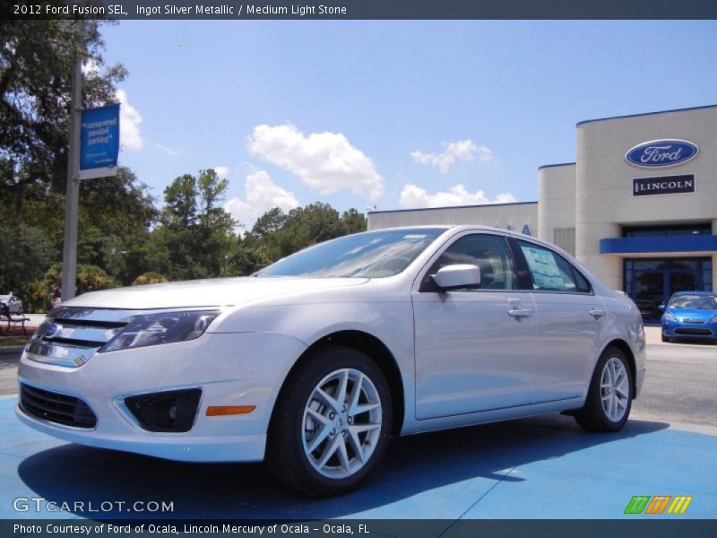 Ingot Silver Metallic / Medium Light Stone 2012 Ford Fusion SEL