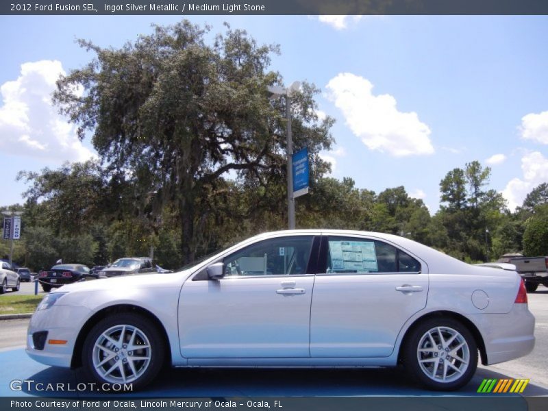 Ingot Silver Metallic / Medium Light Stone 2012 Ford Fusion SEL