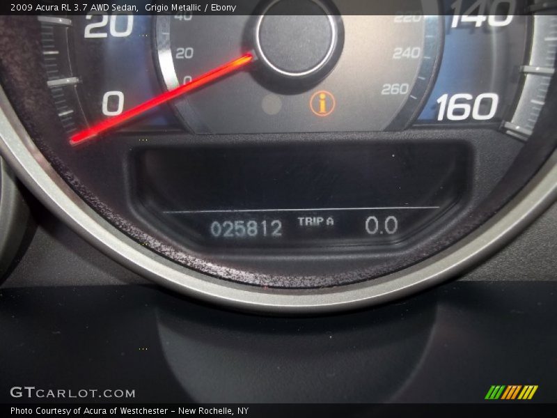 Grigio Metallic / Ebony 2009 Acura RL 3.7 AWD Sedan