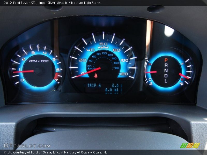 Ingot Silver Metallic / Medium Light Stone 2012 Ford Fusion SEL