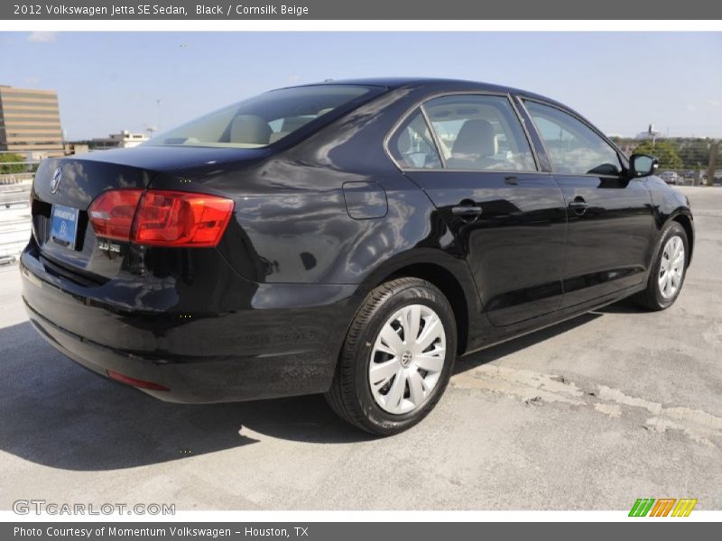 Black / Cornsilk Beige 2012 Volkswagen Jetta SE Sedan