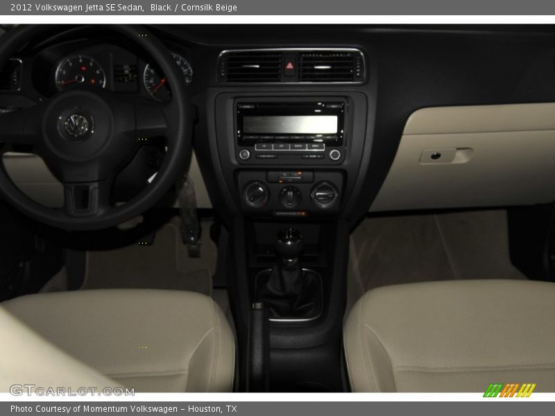 Black / Cornsilk Beige 2012 Volkswagen Jetta SE Sedan