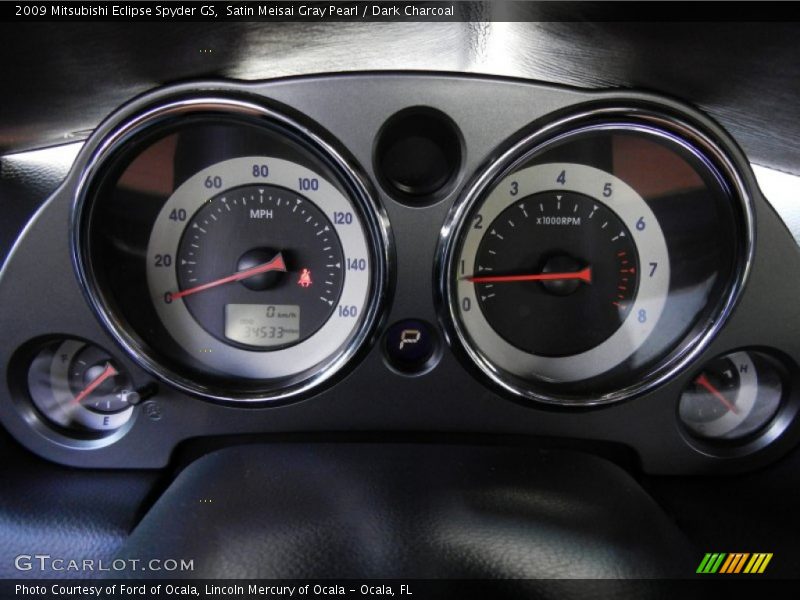 Satin Meisai Gray Pearl / Dark Charcoal 2009 Mitsubishi Eclipse Spyder GS