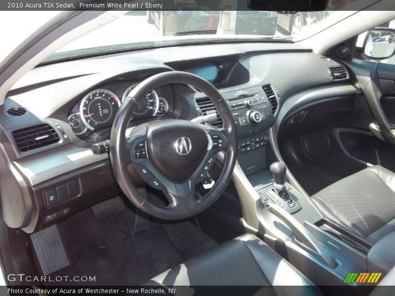 Premium White Pearl / Ebony 2010 Acura TSX Sedan