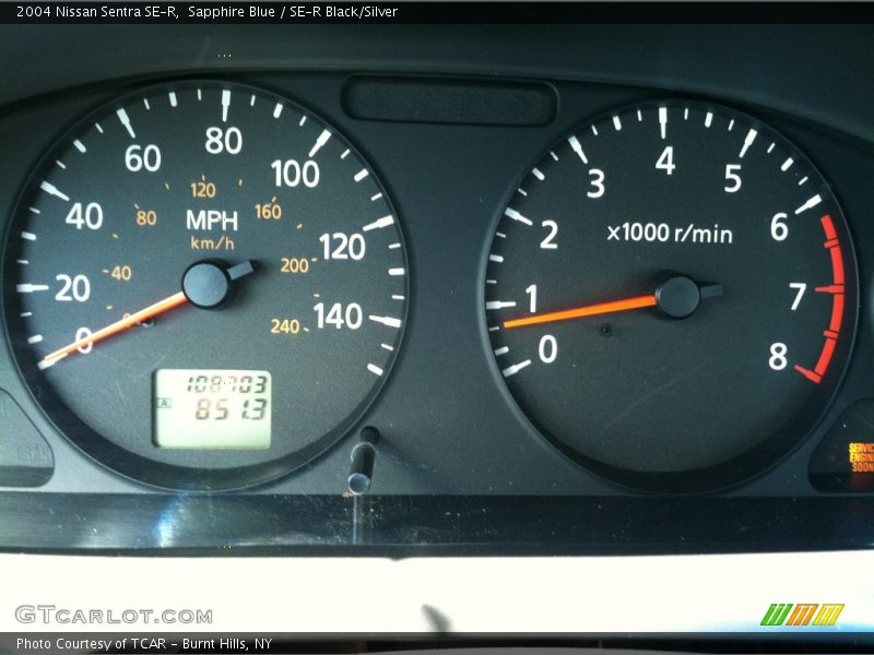 Sapphire Blue / SE-R Black/Silver 2004 Nissan Sentra SE-R