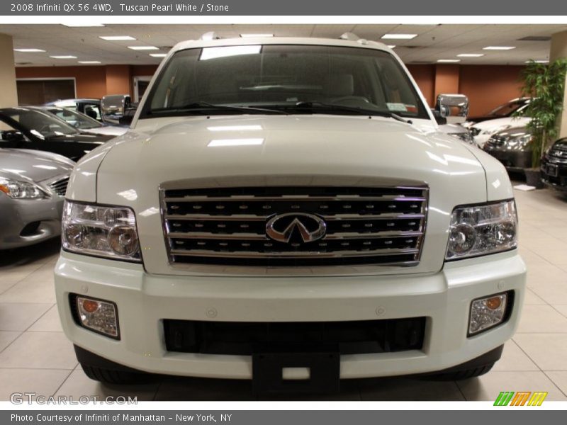 Tuscan Pearl White / Stone 2008 Infiniti QX 56 4WD