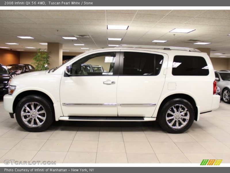 Tuscan Pearl White / Stone 2008 Infiniti QX 56 4WD