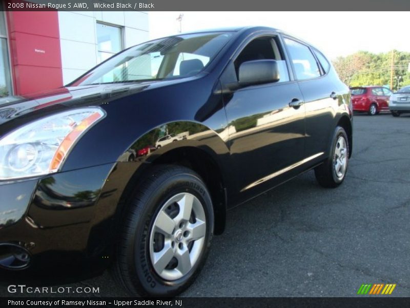 Wicked Black / Black 2008 Nissan Rogue S AWD