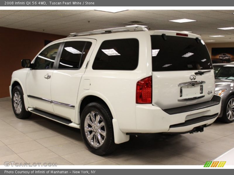 Tuscan Pearl White / Stone 2008 Infiniti QX 56 4WD