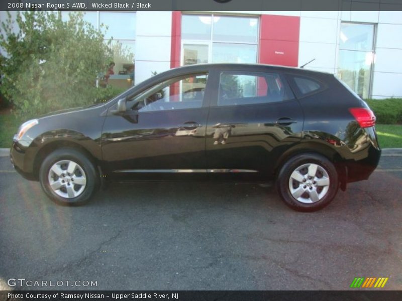 Wicked Black / Black 2008 Nissan Rogue S AWD