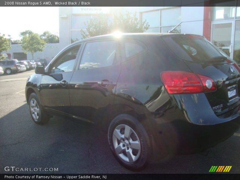 Wicked Black / Black 2008 Nissan Rogue S AWD