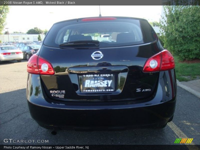 Wicked Black / Black 2008 Nissan Rogue S AWD