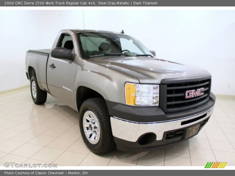 Steel Gray Metallic / Dark Titanium 2009 GMC Sierra 1500 Work Truck Regular Cab 4x4