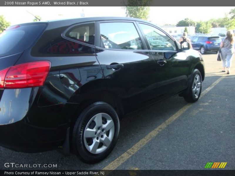 Wicked Black / Black 2008 Nissan Rogue S AWD