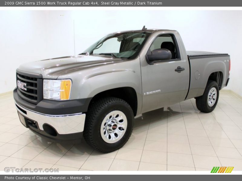 Steel Gray Metallic / Dark Titanium 2009 GMC Sierra 1500 Work Truck Regular Cab 4x4