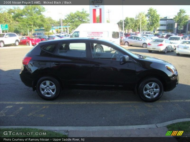 Wicked Black / Black 2008 Nissan Rogue S AWD