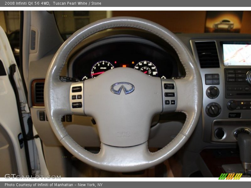 Tuscan Pearl White / Stone 2008 Infiniti QX 56 4WD