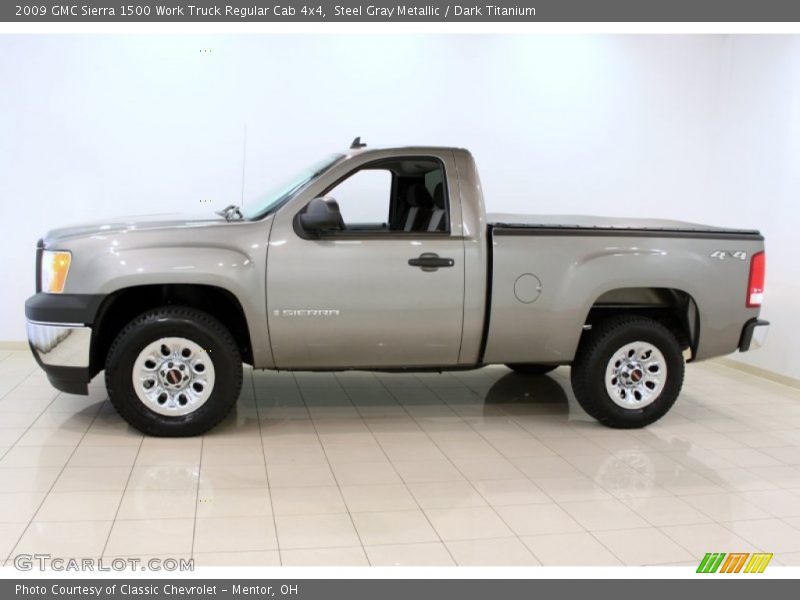 Steel Gray Metallic / Dark Titanium 2009 GMC Sierra 1500 Work Truck Regular Cab 4x4