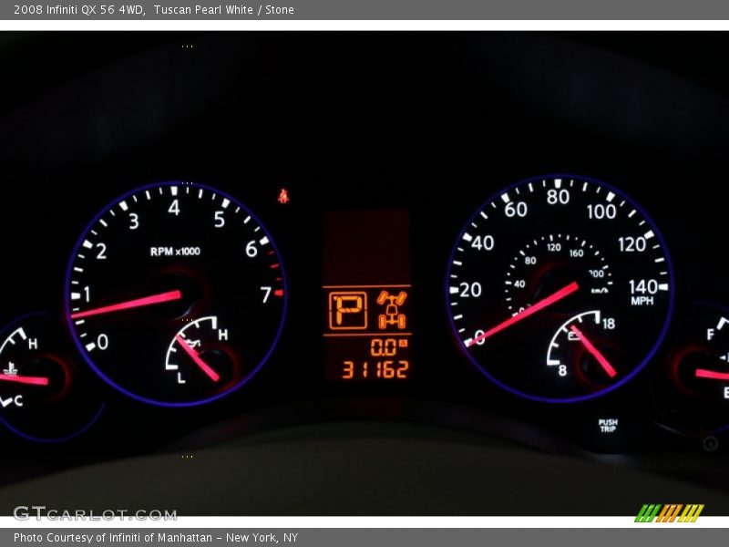 Tuscan Pearl White / Stone 2008 Infiniti QX 56 4WD