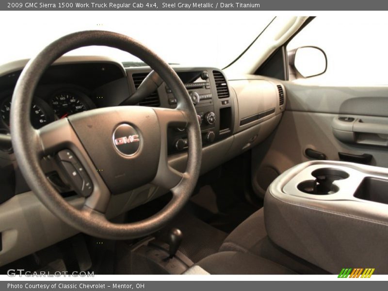 Steel Gray Metallic / Dark Titanium 2009 GMC Sierra 1500 Work Truck Regular Cab 4x4