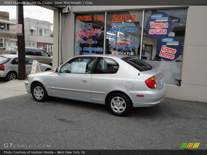 Silver Mist Metallic / Gray 2003 Hyundai Accent GL Coupe