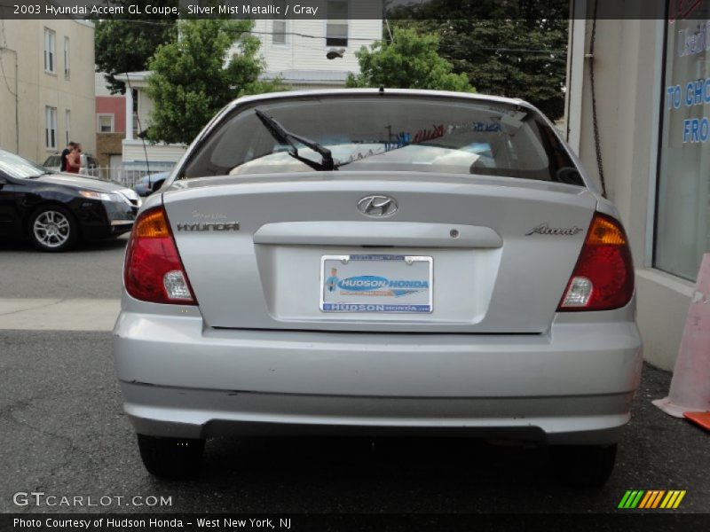 Silver Mist Metallic / Gray 2003 Hyundai Accent GL Coupe