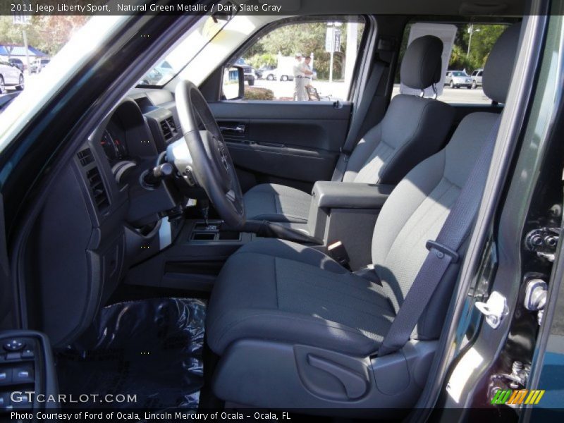 Natural Green Metallic / Dark Slate Gray 2011 Jeep Liberty Sport