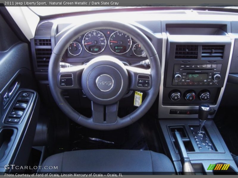 Natural Green Metallic / Dark Slate Gray 2011 Jeep Liberty Sport