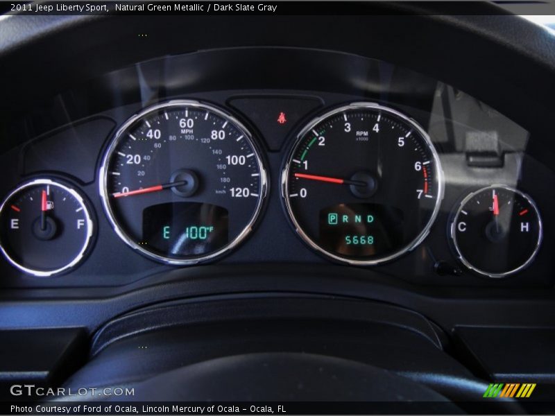 Natural Green Metallic / Dark Slate Gray 2011 Jeep Liberty Sport