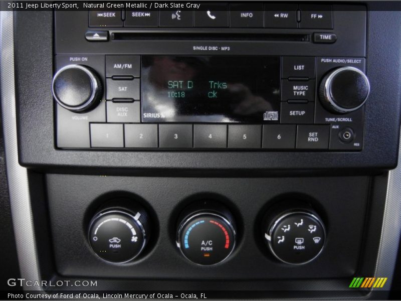 Natural Green Metallic / Dark Slate Gray 2011 Jeep Liberty Sport