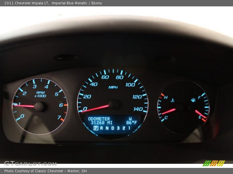 Imperial Blue Metallic / Ebony 2011 Chevrolet Impala LT