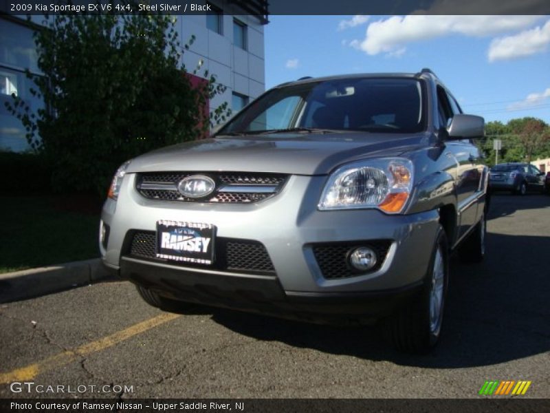 Steel Silver / Black 2009 Kia Sportage EX V6 4x4