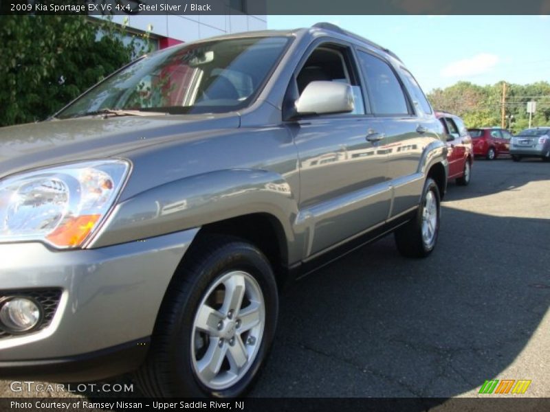 Steel Silver / Black 2009 Kia Sportage EX V6 4x4