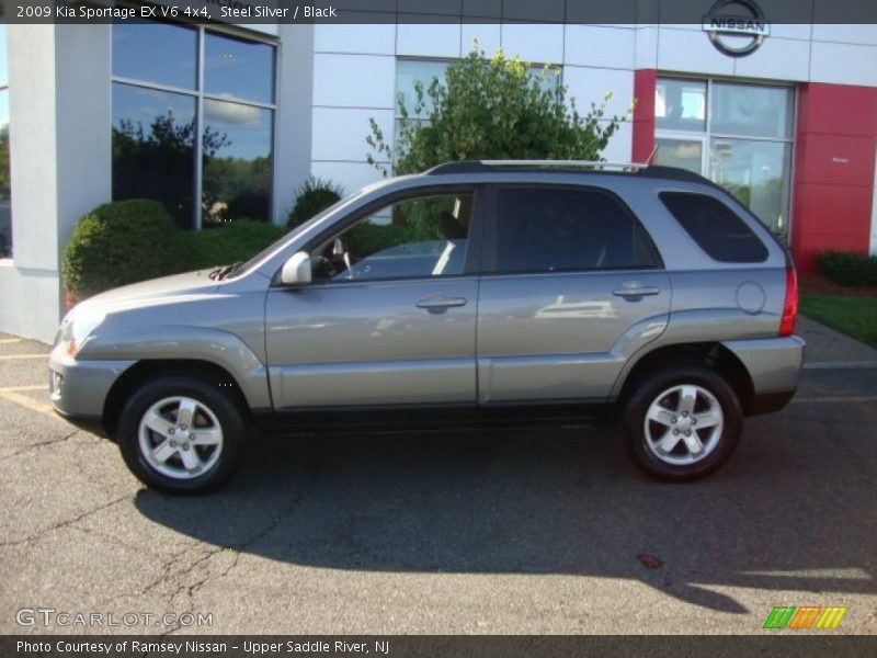 Steel Silver / Black 2009 Kia Sportage EX V6 4x4