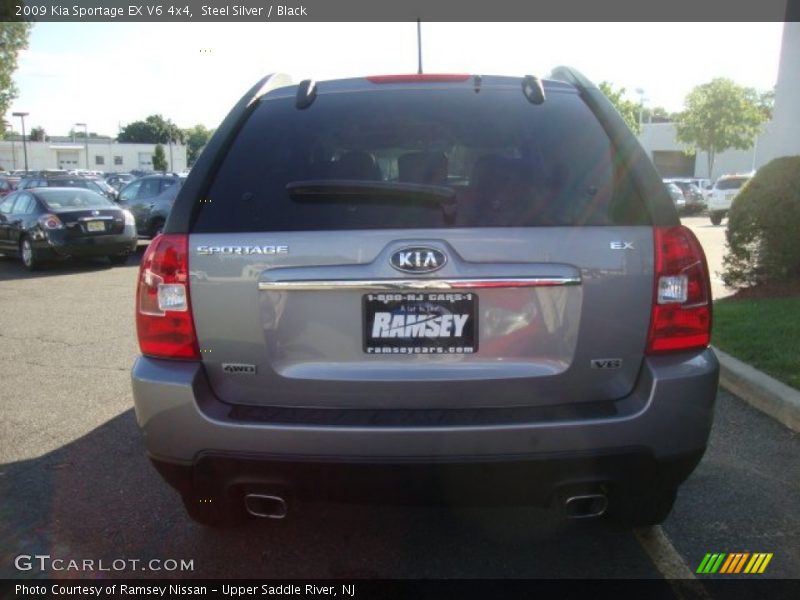 Steel Silver / Black 2009 Kia Sportage EX V6 4x4