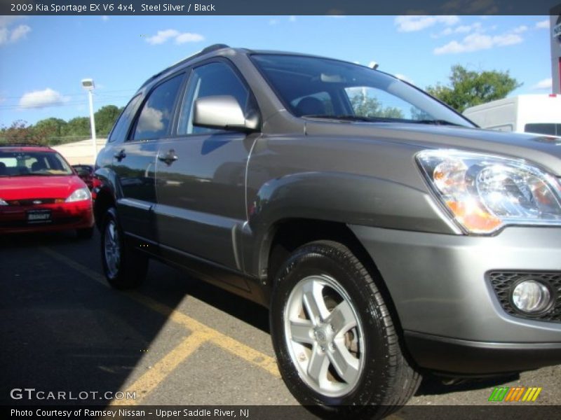 Steel Silver / Black 2009 Kia Sportage EX V6 4x4